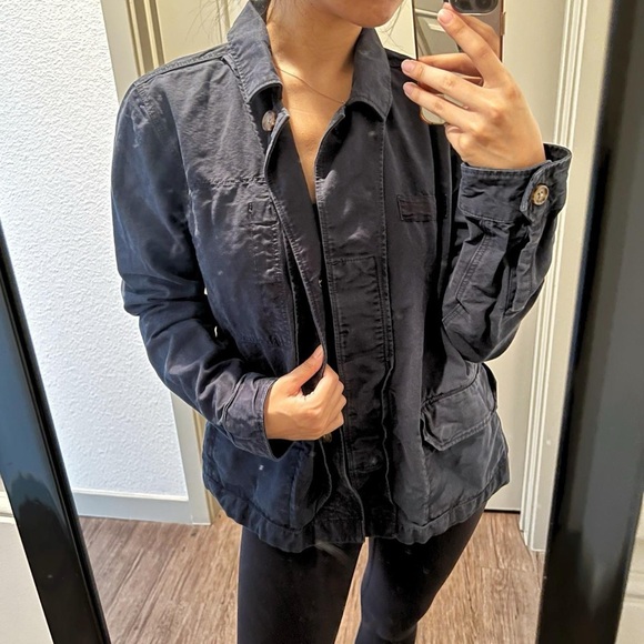 Abercrombie & Fitch Navy Blue Utility Jacket - Picture 3 of 6